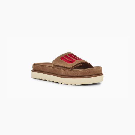 UGG Laton Brown Slides for Women (BCEV85074)